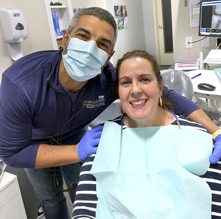 Dr. Jason Tanorry and patient at Finger Lakes Dental