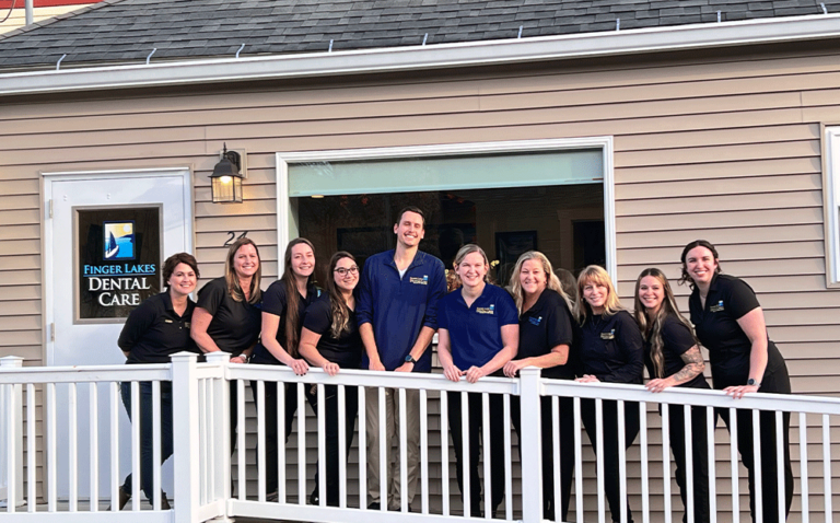Team photo of the staff at Finger Lakes Dental Care's Naples location.