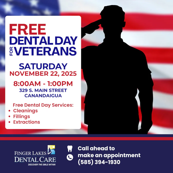 Free Dental Day for Veterans at Finger Lakes Dental Care